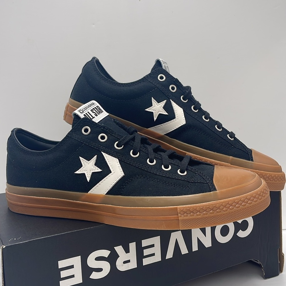 Converse Men's A08847C
STAR PLAYER 76 OX
All 
CONVERSE Black and Brown Sneakers - Picture 7 of 16